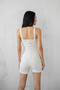 Hanging Buttoned Jumpsuit / Soft Textured Fabric - 4