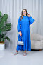 Women's Plus Size Hijab Viscose Dress Indigo 2061 - 6