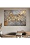لوحة جدارية قماشية كانفس فاخرة بتصميم فني إسلامي، إطار فضي، 50×70 سم - 4