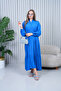 Women's Plus Size Hijab Viscose Dress Indigo 2061 - 3