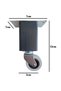 Kale Wooden Wheel Leg Furniture Table and Cabinet Wheel Leg (Without Brake)(15cm)(Anthracite)(1 Pc)(Beech) - 5