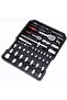 187 pcs Professional Tool Set, Socket Spanner 1/4 Drive Metric Extension Bar with Aluminium Box - 6
