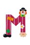 Wooden Letter m with Clown - Colorful and Fun Design (10 cm) - 2