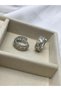 Vintage Zigzag Model Luxury Steel Earrings Ethnic - 3