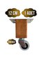 Kale Wooden Wheel Leg Furniture Table and Cabinet Wheel Leg (Without Brake)(12cm)(Walnut)(1 Piece)(Beech)