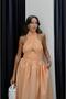 Salmon Criss Halter Dress - 4