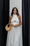 Ecru Criss Halter Dress - 5
