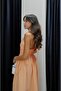 Salmon Criss Halter Dress - 6