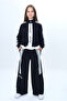 Girl's 2 Thread Half Zipper Garnished Tracksuit Set 100% Cotton Comfortable Fit - 2