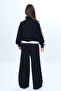 Girl's 2 Thread Half Zipper Garnished Tracksuit Set 100% Cotton Comfortable Fit - 5