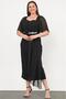 Women's Plus Size Heart Collar Chiffon Piece Stone Accessory Detail Pencil Stretchy Woven Evening Dress - 6