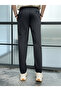 Black Slim Fit Men's Fabric Trousers - Casual Elegance - 4