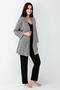 Women's 3-Piece Black Suit, 50% Cotton 50% Modal - 2