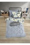 Single Welsoft Sleeping Set Double Sided Wellsoft Fluffy Fleece Quilt and 100X200 Elastic Sheet - 2