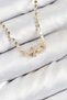 Brass Zircon Stone Tiffany Model Crushed Chain Gold Color Women's Necklace - Ebj250726W36924