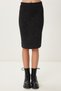 Women's Black Washable Saran Flexible Knitted Skirt Ub00454 - 4