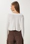 Women's Ecru Flounced Seasonal Crop Knitwear Bolero Ub00432 - 4