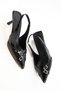 Black Patent Leather Women's Classic Heeled Shoes 20781