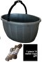 Balcony Basket 14.5 Lt Oval + 1 Piece of 10 Meter Rope as a Gift Size = 41.5*29*19.5 cm Grocery Basket