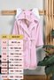 Pink Elephant Hooded Baby Bathrobe Cotton Girl's Bathrobe with Animal Figures - 5