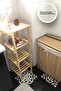 Wooden Bathroom Organizer, Multi-Purpose Wooden 4-Tier Shelf, Natural Wooden Bathroom Kitchen Shelf - 2