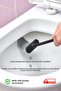 Black Color Silicone Bendable Practical Silicone Toilet Bowl and Toilet Brush Sticking on the Wall - 3