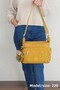 Yellow Women's Strappy Crossbody Bag Mega Messenger Bag Klinkır Multi-Compartment Shoulder Bag Krinkıl Nemobags - 4
