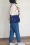 Navy Blue Women's Strappy Crossbody Bag Mega Messenger Bag Klinkir Multi-Compartment Shoulder Bag Nemobags - 3