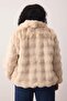 معطف فرو كبير الحجم من Ecru Regular Fit TWOAW26AW00004 - 5