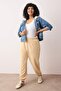 Mink Loose Jogger Slim Leg Elastic Waist Stretchy Waist Knitted Plus Size Sweatpants Tbbaw23Aj00002