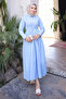 Baby Blue Waist Belted Dress