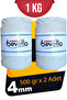 4 mm 3 Twist Cotton Ecru Macrame Thread 2 X 500 Gr 1 kg