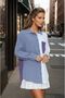 Women's White Gray Purple Color Detailed Long Sleeve Drapey Tunic Shirt 3071264