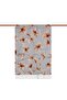 Freesia Patterned Silk Shawl 08027-Silver - 2