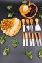 12-Piece Natural Wooden Bamboo Presentation Breakfast Cheese Honey Chocolate Knife Handcrafted Dowry Set - 7