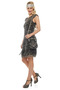 Dollie Hand Beaded Flapper Purse in Black - 5
