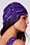 Hollywood Flapper Turban in Purple - 2