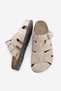 Women's Genuine Leather Closed Front Eva Sole Buckle Daily Suede Sabo Slippers Yolis Beige Suede - 8