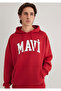 Logo Printed Hooded Red Sweatshirt067149-86417 - 2