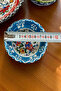 Kutahya Series 12-Piece Ceramic Snack, Sauce, Breakfast, and Serving Bowl Set, Tile Patterned - 8