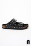 Daily Women's Black Slippers Double Buckle Metal Detailed Soft Orthopedic Cork Sole Shoes 118 - 7