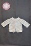 - Talia 8659 2842 Hand Knitted Cotton Thread Girl's White Cardigan - 9 / 12 Months
