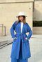 Women's Indigo Double Pocket Long Kimono & Wide Leg Trousers - Loose Bottom & Top Set - 7