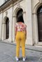 Mustard Slim Fit Cut, Pocket Detail, Classic Trousers - 2