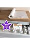 Practical Plucker Transparent White 9m Adhesive Drawer Cabinet Organizer Shelf Cover Non-Slip Non-Slip