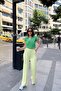Yellow Spanish Loose Leg, Elastic Waist, Soft Texture Fabric, Loose & Comfortable Fit/Cut, Pants - 3