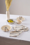 Bohemian - Grey Striped Linen Napkin Set of 2 - 40X40 cm - 4