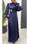 Brooch Detailed Evening Dress 1157 - 6