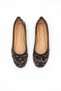 Daily Women's Leopard Ballerina Oval Toe Bow Comfortable Mold Serrated Sole Ballerina Shoes 112 - 6