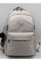 School Backpack Unisex Water Resistant Fabric School Bag Tni2500 Beige - 3